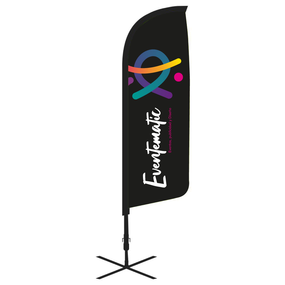 Banderola tipo vela personalizada | Impresión textil Madrid