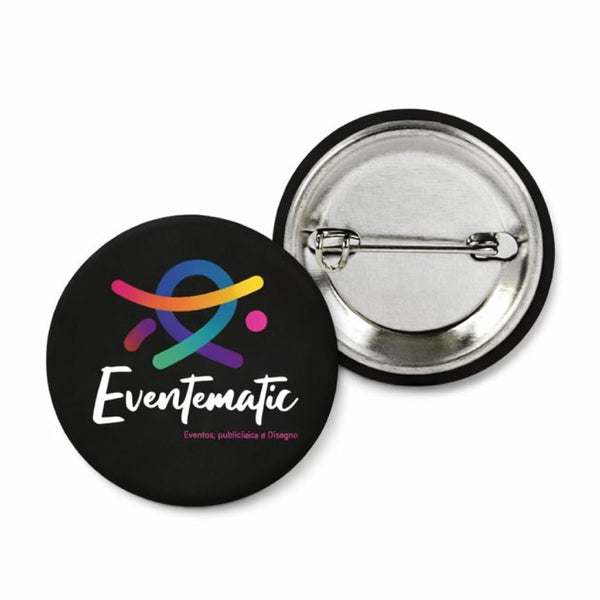 Chapas personalizadas con alfiler