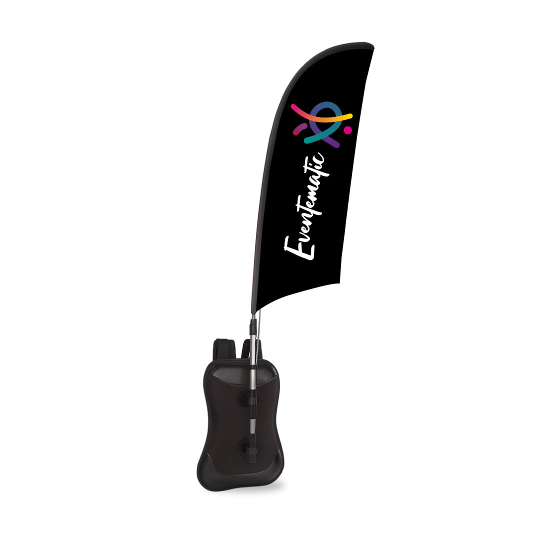Bandera mochila tipo ala personalizada